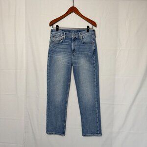 Anthropologie Etica Rae High Rise Clean Straight Leg Ankle Jeans Size 30